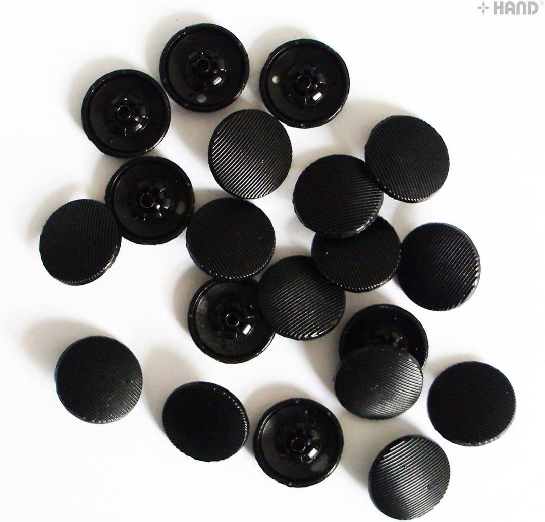 Stud Button 4-part Decorative Top Press Stud Buttons 17mm Assorted Designs - 20 ...