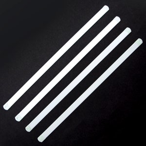 4 Pieces of White Metal Boning for Corsetry - 10mm Wide x 25cm Long