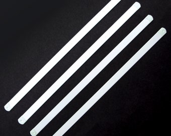4 piezas de deshuesado de metal blanco para corsetería - 10 mm de ancho x 25 cm de largo