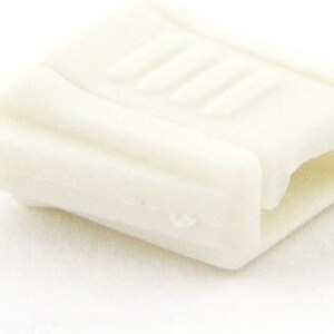 Trekkoord met trekkoord 18 mm hoekig wit plastic, verpakking van 10