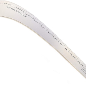 6261A Righello curvilineo metrico a forma variabile, in alluminio, 61 cm