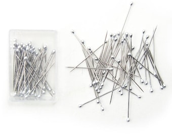 100 petites épingles de tailleur en acier inoxydable pour la mode, la mercerie, la couture et l'artisanat - 23 mm