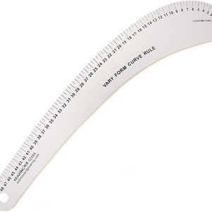 6248A Righello curvilineo metrico, in alluminio, 48 cm