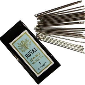 Aghi Glovers Needles a punta triangolare per lavorazione della pelle – Confezione da 25 – Ideali per cucire, riparare e imbastire a mano la pelle - Diverse misure disponibili