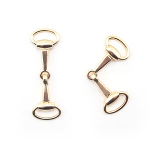 No. 3302 Ein Paar goldfarbene Reiterschnallen für Schuhe, Taschen, Accessoires - 60 x 20 mm