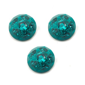 No.06 Green Luxurious Fashion Crystal Buttons 20 mm Diameter - Pack of 3