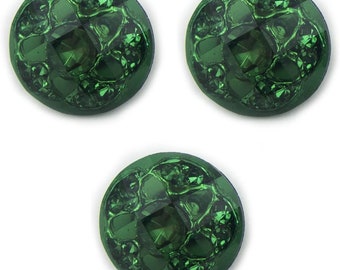 No.06 Green Luxurious Fashion Crystal Buttons 16 mm Diameter - Pack of 3