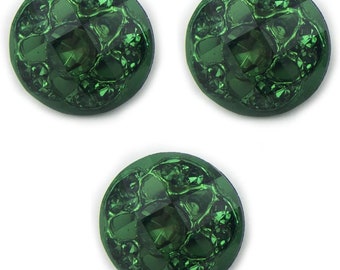 No.06 Boutons en Cristal de Mode Luxueux Vert 16 mm de Diamètre - Paquet de 3