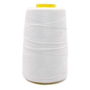 4 Plys Extra Strong Large Spool of White Eco Friendly Synthetic Fiber Thread for Bag Stitcher Machine - 2KG Approx 8000 Metres