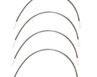 2 Pairs of Medium Flexible 2 Ply Metal Bra Wires - Bendable and Retain Shape - 14 x 7.5 cm