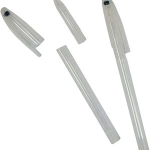 Blyhållare för transparenta silverfärgade pennor, tomma behållare - 2-pack