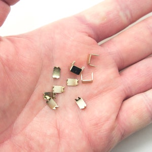 A Set of 10 No.5 Brass Bottom Zip Stops Ends