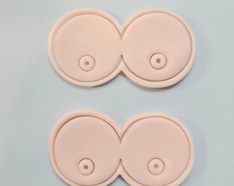 Boobie Fondant Cupcake Toppers, Breast Cake Decorations, Bachelorette Party Cupcake Decor, Breast Cancer or Hysterectomy Celebration