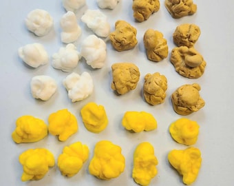 Handgemachter Fondant Popcorn | Zirkus, Filmabend, Popcorn-Lover, Karneval, Kino | Kuchen & Cupcake Dekoration! Schlicht, Butter und Gold!