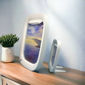 Photo Frame In The Form Of A Porthole, Airplane porthole, Airplane Window, Best Gift for Flight Attendant, 3D plane window frame photo