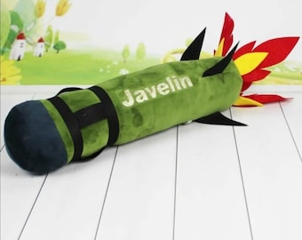 Stofftiere. Panzerabwehr-Raketensystem Javelin. Stop-Krieg in der Ukraine.