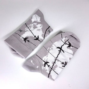 Socks for flight attendants, Socks for pilot, Gift for pilot, Socks with plane, Socks with airplane, Best Pilot Gift, Men&#39;s dress socks
