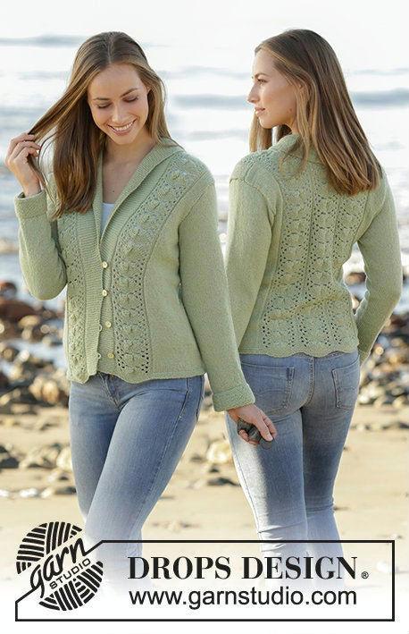 Drops Design Strickjacken Damen Muster Drops Strickjacke