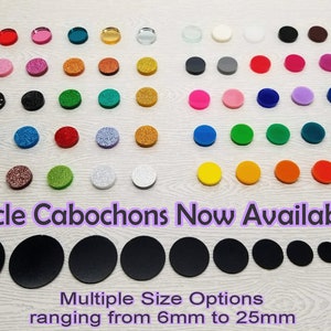 Sizes 14mm to 30mm Circle Blanks acrylic laser cut cabochon - 4 pcs Lot ( You Pick Color and Size) / Please see description for adding hole.