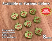 Two-toned Poison Apple acrylic laser cut cabochon ( You Pick Both Colors and Clear coat Options See Photos for Details ) 8 pcs Lot