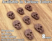 Sugar Skulls (Plain) acrylic laser cut cabochon ( You Pick Color) 8 pcs Lot (See Description for updates to listing)