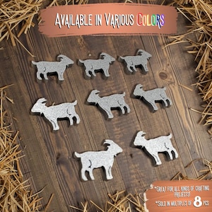 Goat acrylic laser cut cabochon ( You Pick Color) 8 pcs Lot Please see description for Important Information on this Listing