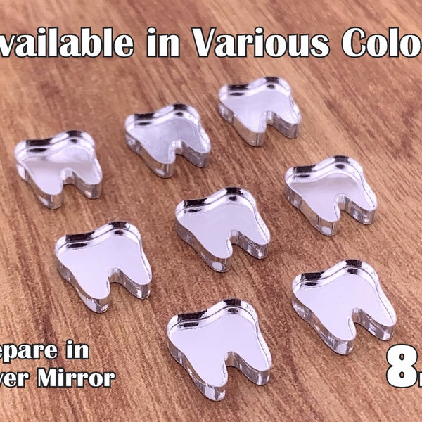 Teeth acrylic laser cut cabochon ( You Pick Color) 8 pcs / Lot Please see description for Important Information on this Listing