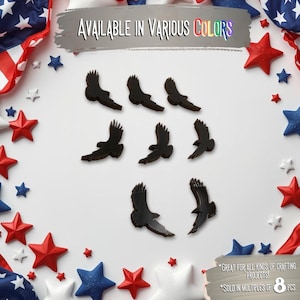 Eagle Acrylic Cutouts – Laser Cut Shapes for Scout Badge Crafts, Patriotic Decor Bits, Wildlife Dioramas, Veteran Tribute Projects
