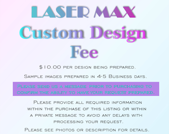 Custom Design Fee (Non-Refundable) Please see listing photos or description for all required information to begin