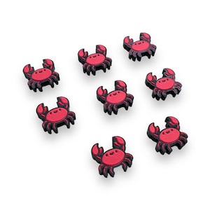 Crab (A2:15) (Printed) acrylic laser cut cabochon  8 pcs / Lot Please see description for more Information