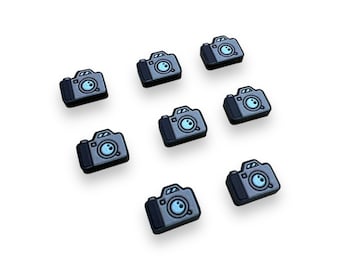 Camera (A2:18) (Printed) acrylic laser cut cabochon  8 pcs/Lot Please see description for more Info