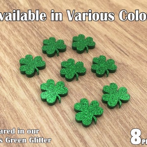 3 Leaf Clover acrylic laser cut cabochon ( You Pick Color) 8 pcs / Lot Please see description for Important Information on this Listing