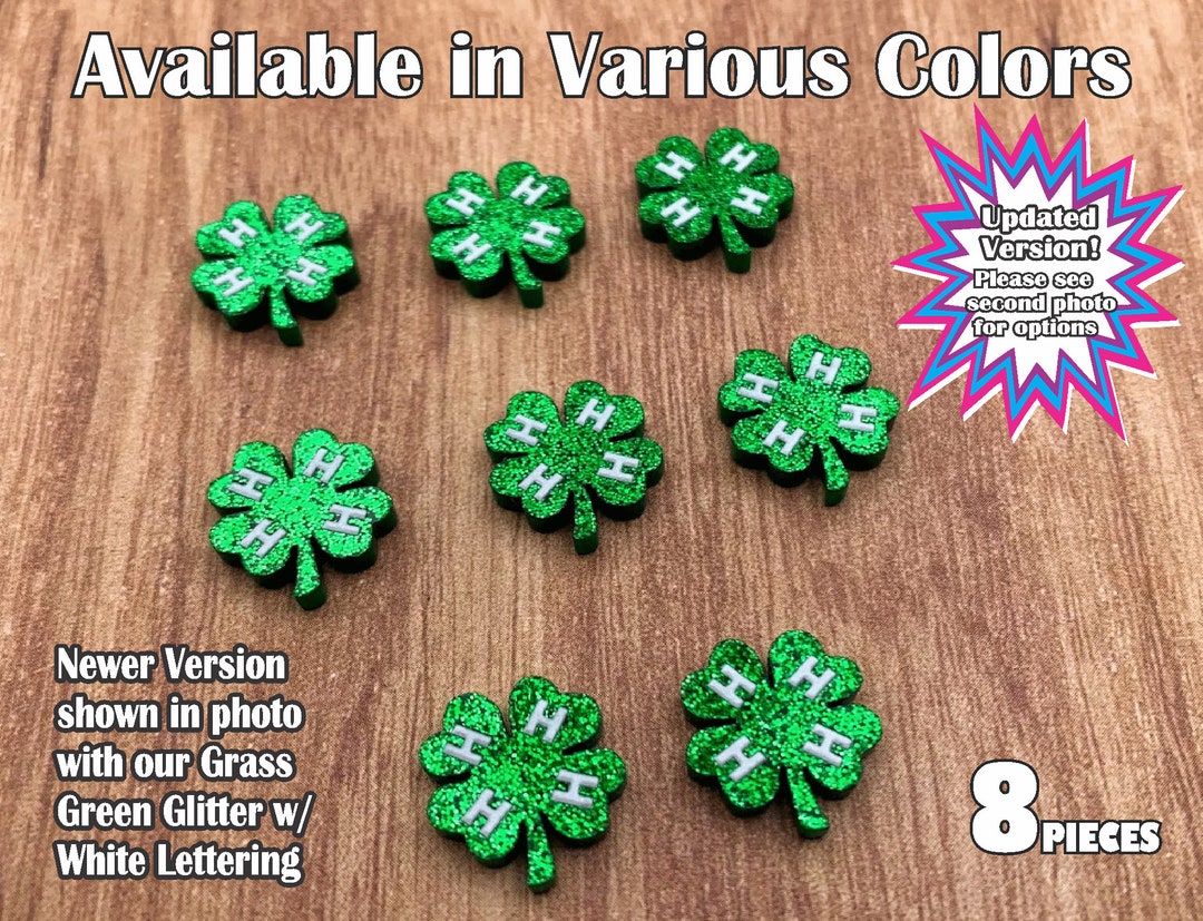 Detailed Clovers A137 Acrylic Laser Cut Cabochon / You Pick Clover
