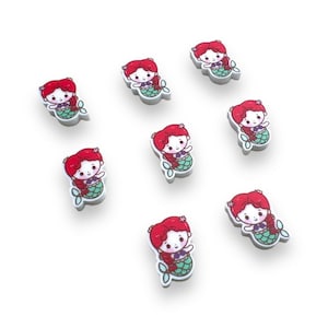 Tiny Mermaid (A2:20) (Printed) acrylic laser cut cabochon  8 pcs/Lot Please see description for more Info