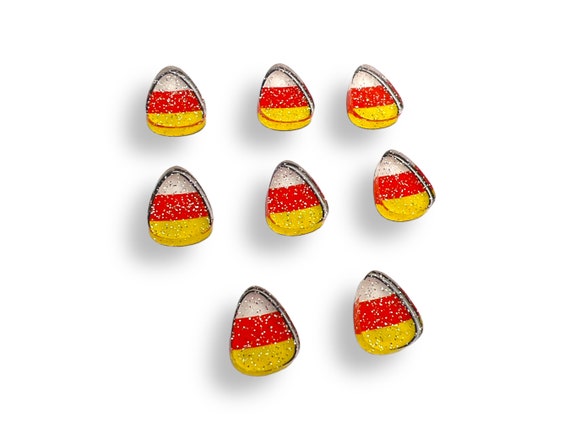 Candy Corns (A1:15) acrylic laser cut cabochon 8 pcs (Shown with our Printed Design) (Please see description for Details)
