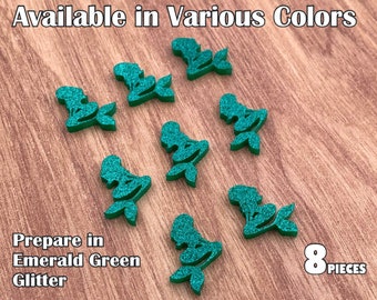 Mermaid acrylic laser cut cabochon ( You Pick Color) 8 pcs / Lot Please see description for Important Information on this Listing