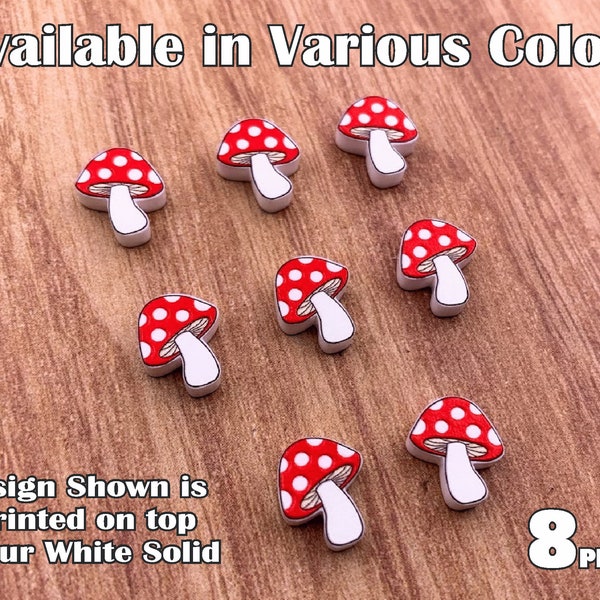 Mushroom / Fungi / Sprout (A1:45) acrylic laser cut cabochon 8 pcs/Lot (Ask about different solid colors) (*Ships in 3-5 business days*)