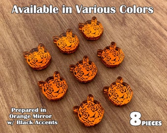 Tiger (A1:53) acrylic laser cut cabochon ( You Pick Mirror Color) 8 pcs / Lot Please See Description for Important Information
