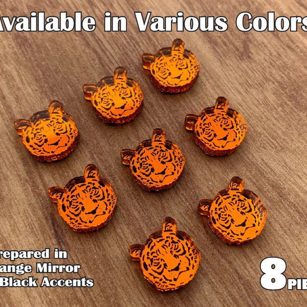 Tiger (A1:53) acrylic laser cut cabochon ( You Pick Mirror Color) 8 pcs / Lot Please See Description for Important Information