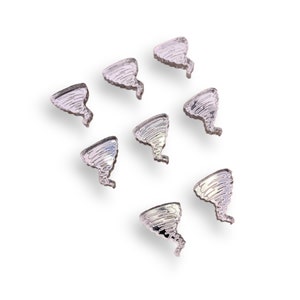 Detailed Tornado / Hurricane / Twister / Cyclone (Shown in Silver Mirror) acrylic laser cut cabochon ( You Pick Mirror Color) 8 pcs Lot