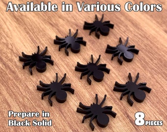 Spider acrylic laser cut cabochon ( You Pick Color) 8 pcs / Lot Please see description for Important Information on this Listing