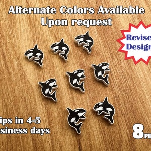 Killer Whales (A1:23 24 25) (printed) acrylic laser cut cabochon 8 pcs Lot Please see description