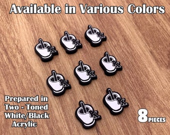 Rx Pharmacy Symbol / Medicine / Doctor / Health acrylic laser cut cabochon ( You Pick Color) 8 pcs / Lot