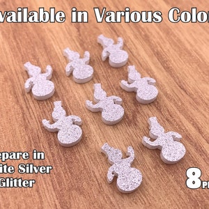Friendly Snowman pattern acrylic laser cut cabochon ( You Pick Color) 8 pcs / Lot Please See Description for Important Information