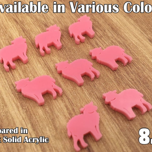 Woolly Sheep acrylic laser cut cabochon ( You Pick Color) 8 pcs Lot Please see description for Important Information on this Listing