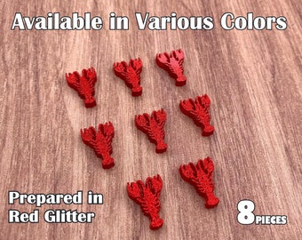 Lobster acrylic laser cut cabochon ( You Pick Color) 8 pcs / Lot Please see description for Important Information on this Listing
