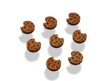 Chocolate Chip Cookie (A1:12) acrylic laser cut ( Your choice of Bitten or Whole Cookie) / 8 pcs / Please See Description