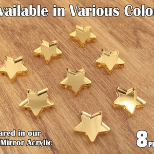 Star acrylic laser cut cabochon ( You Pick Color) 8 pcs / Lot Please see description for Important Information on this Listing