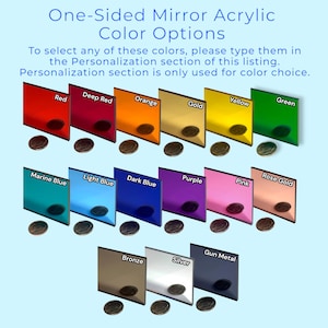 a group of different color options on a blue background