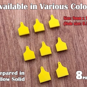 Mini Cattle Tags – Laser Cut Acrylic (8pcs) | Farm-Themed Planner Markers, Game Tokens, Animal Classroom Rewards, Rustic Scrapbooking